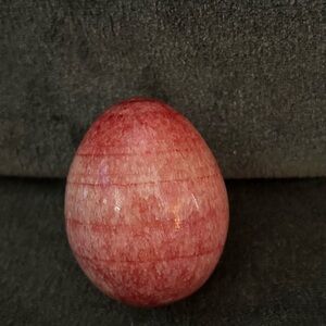 Elegant Red Decorative Stone Egg